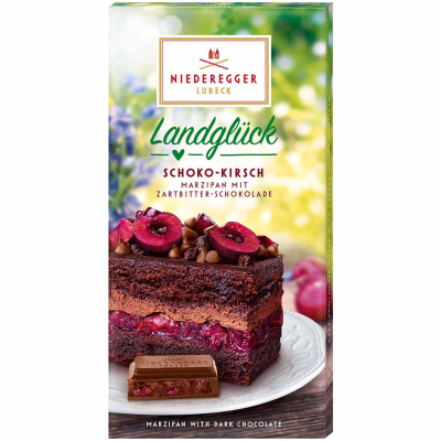  Niederegger Landglück Marzipan Tafel Schoko-Kirsch 110g 