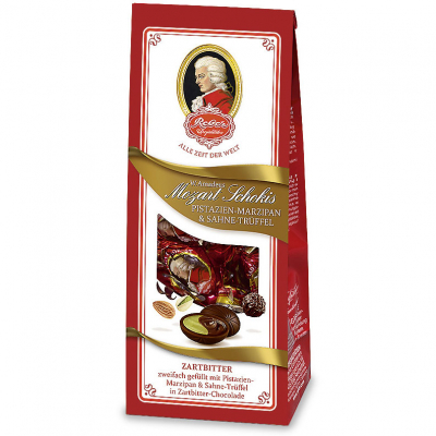  Reber Mozart Schokis Pistazien-Marzipan & Sahne-Trüffel 100g 