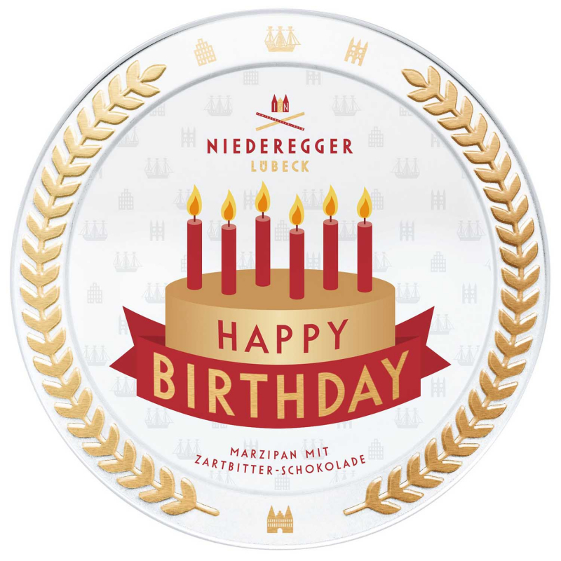  Niederegger Marzipan Taler 'Happy Birthday' 185g 