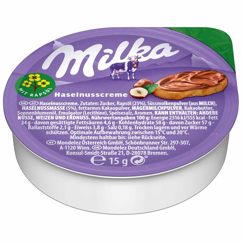  Milka Haselnusscreme 150x15g (MHD 23.11.2024) 