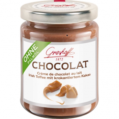  Grashoff Chocolat Crème de chocolat au lait Irish Toffe mit Kakao 250g 