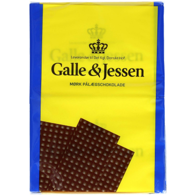  Galle & Jessen Mørk Pålægschokolade 2x108g 