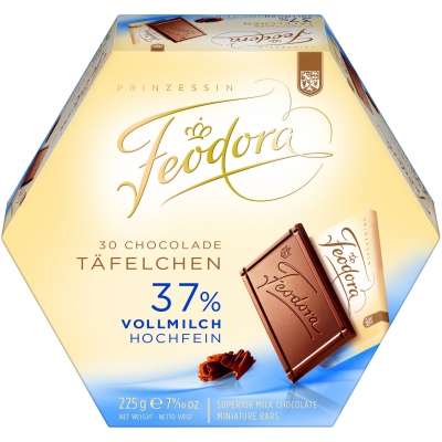  Feodora Täfelchen Hochfeine Vollmilch 37% Kakao 30er 