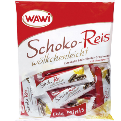  Wawi Schoko-Reis wölkchenleicht Edelvollmilch Minis 200g 