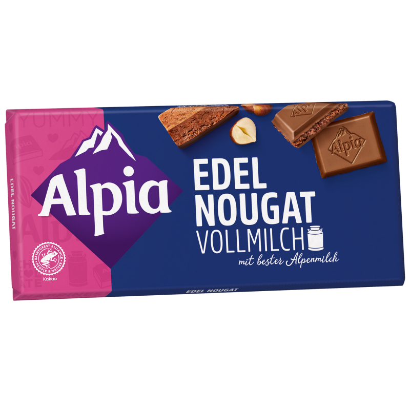  Alpia Edel Nougat Vollmilch 100g 