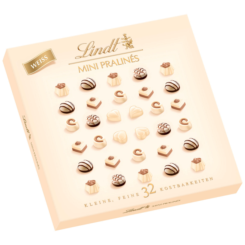  Lindt Mini Pralinés Weiße Schokolade 90g 