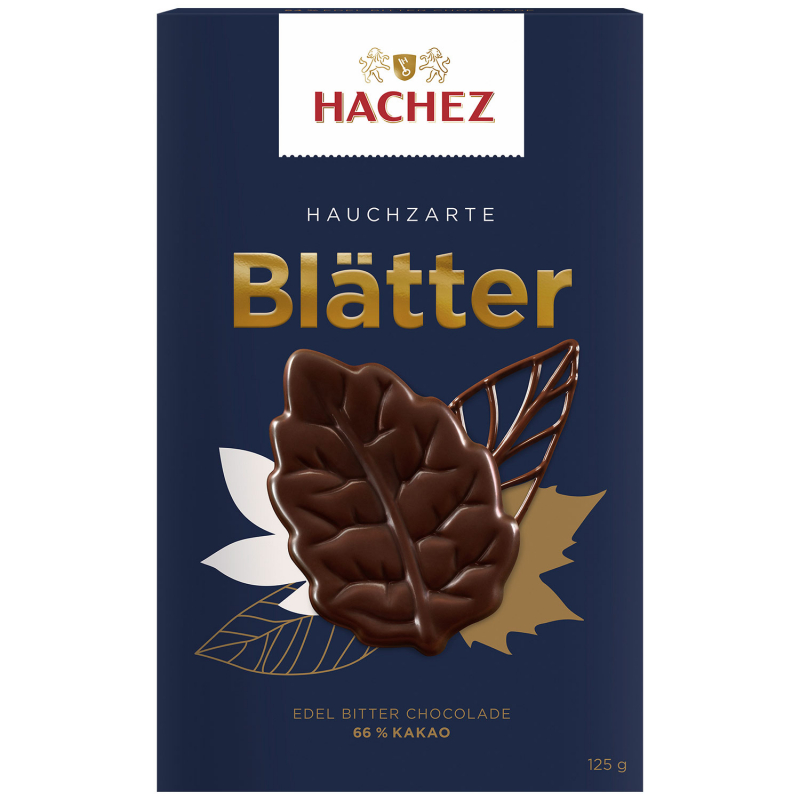  Hachez Hauchzarte Blätter Edel Bitter 125g 