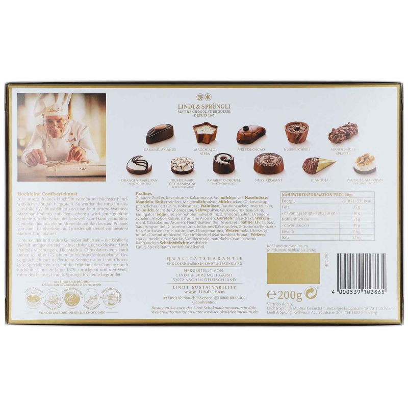  Lindt Pralinés Hochfein 200g 