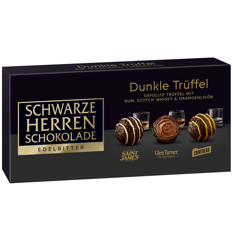  Schwarze Herren Schokolade Edelbitter Dunkle Trüffel 125g 