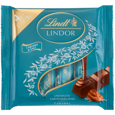  Lindt Lindor Caramel & Salz Vollmilch Sticks 4er 