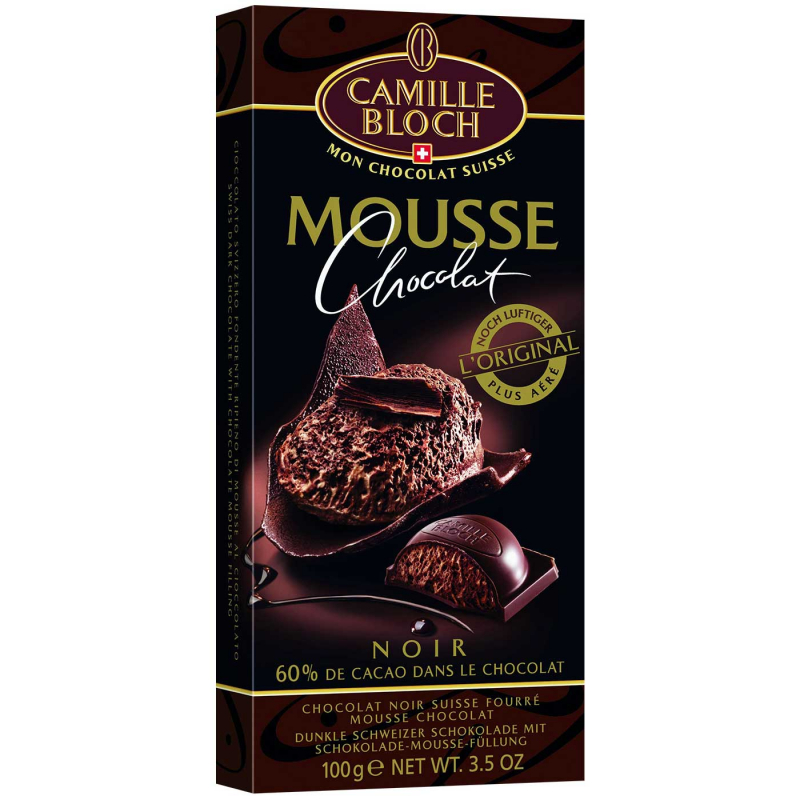  Camille Bloch Mousse Chocolat Noir 60% Cacao 100g 