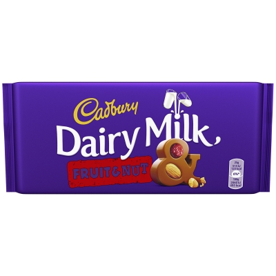  Cadbury Dairy Milk Fruit & Nut 180g 