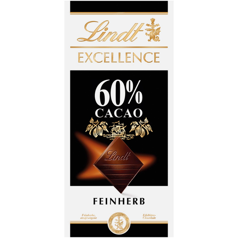  Lindt Excellence 60% Cacao Feinherb Tafel 100g 