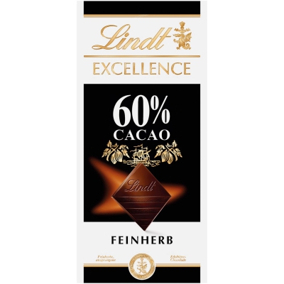  Lindt Excellence 60% Cacao Feinherb Tafel 100g 