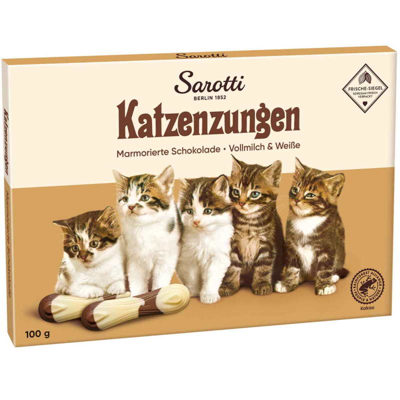  Sarotti Katzenzungen Vollmilch weiß-marmoriert 100g 