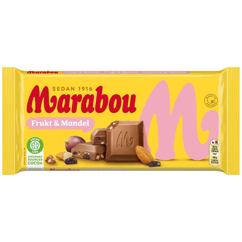  Marabou Frukt & Mandel 200g 