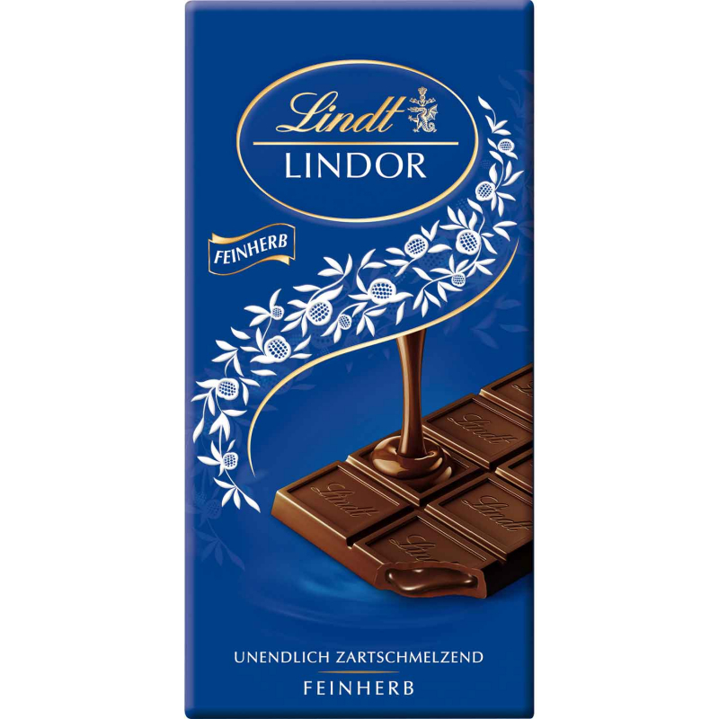  Lindt Lindor Feinherb Tafel 100g 