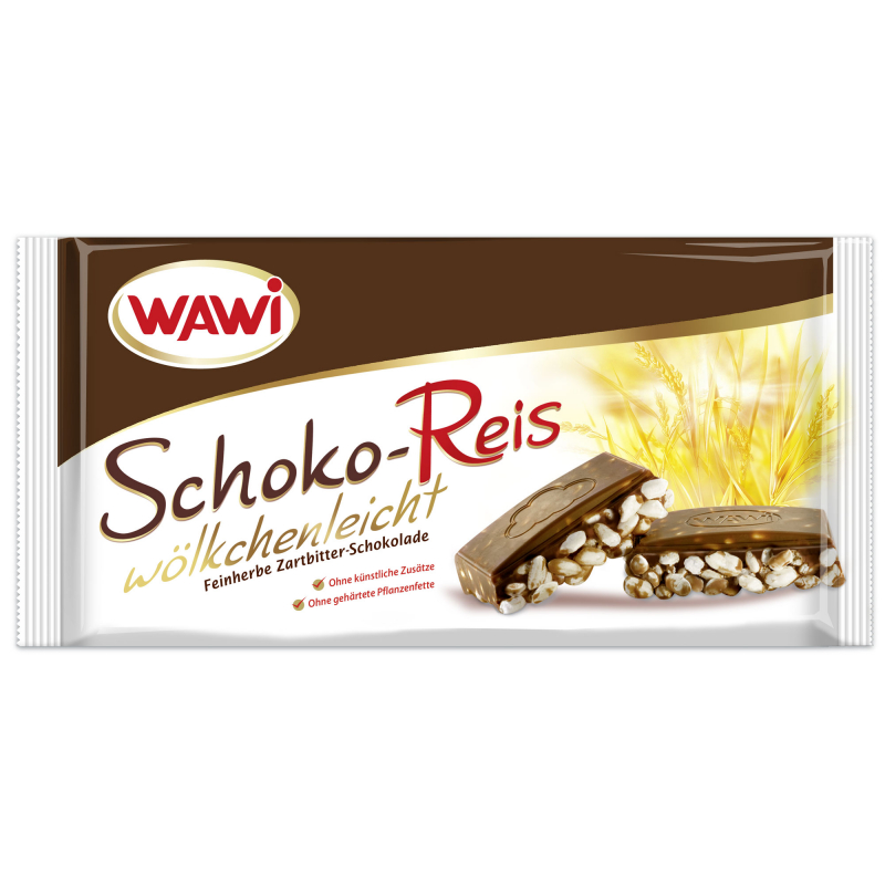  Wawi Schoko-Reis wölkchenleicht Zartbitter 200g 