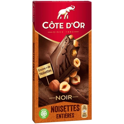  Côte D'Or Noir Noisettes Entières 180g 