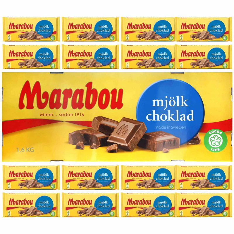  Marabou Mjölkchoklad 16x100g 