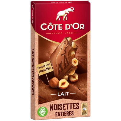  Côte D'Or Lait Noisettes Entières 180g 