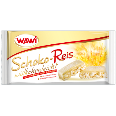  Wawi Schoko-Reis wölkchenleicht Weiße Schokolade 200g 