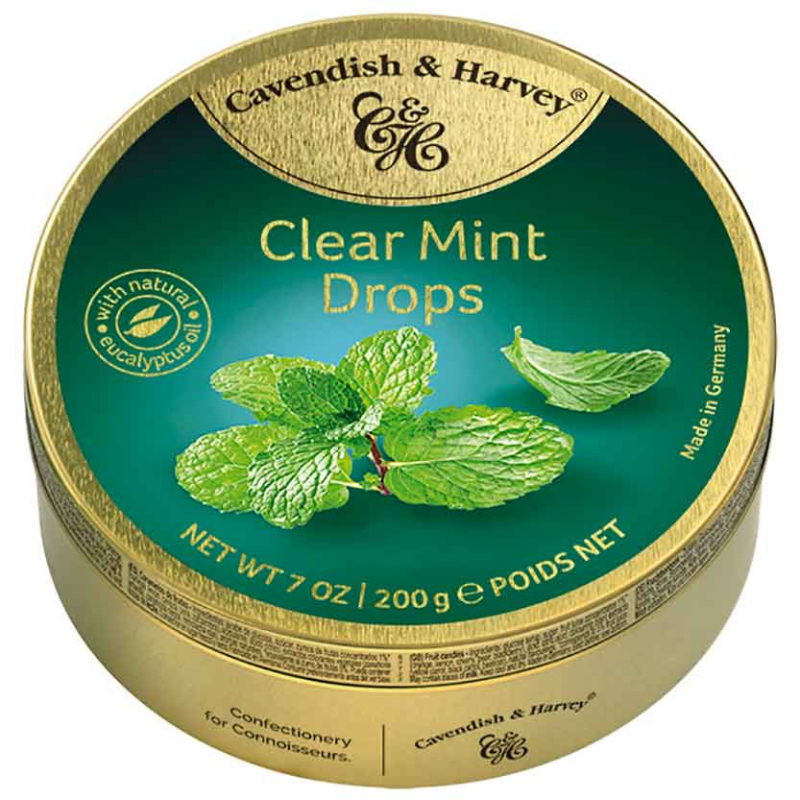  Cavendish & Harvey Clear Mint Drops 200g 