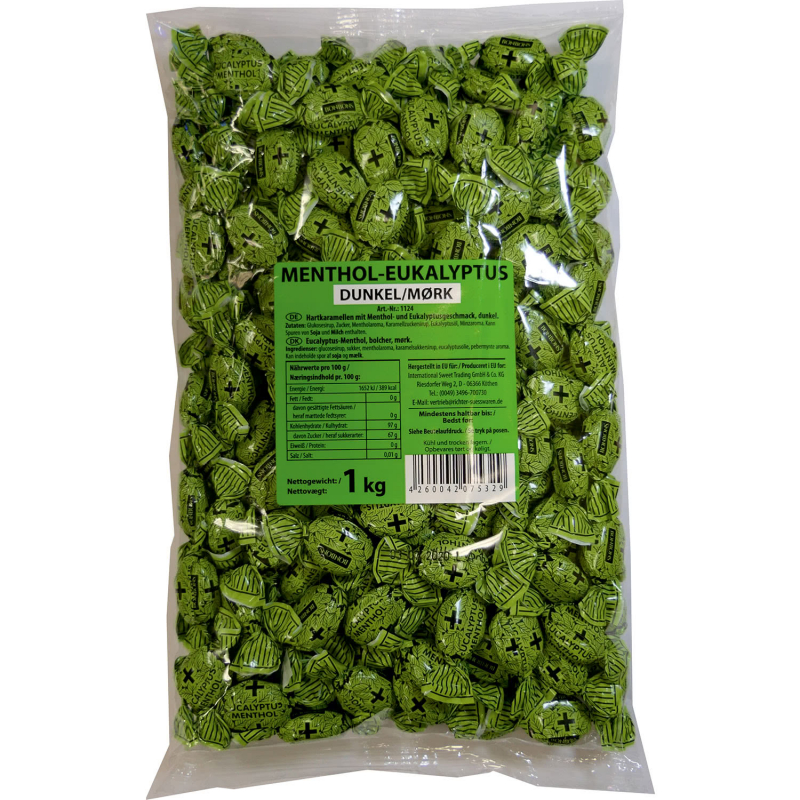  Eukalyptus-Menthol Bonbons dunkel 1kg 