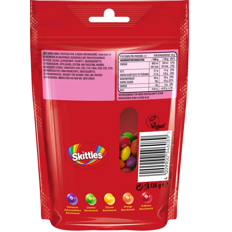  Skittles Fruits 136g 