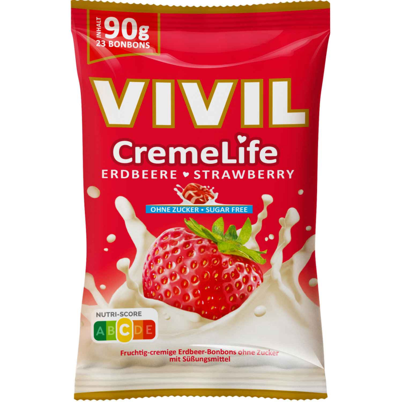  Vivil CremeLife Erdbeere ohne Zucker 90g 