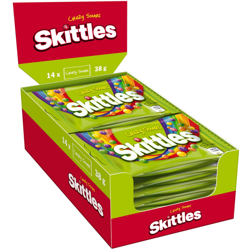  Skittles Crazy Sours 14x38g 