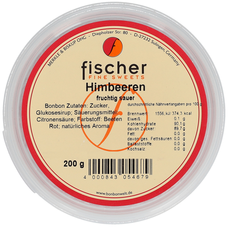  fischer Fine Sweets Himbeeren 200g 