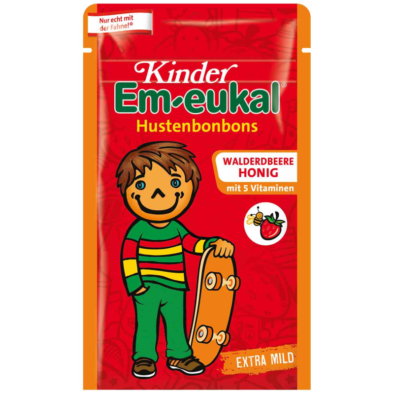  Kinder Em-eukal Hustenbonbons Walderdbeere Honig 75g 