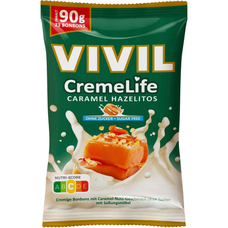  Vivil CremeLife Caramel Hazelitos ohne Zucker 90g 