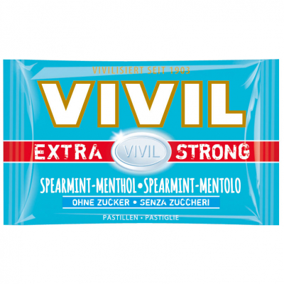  Vivil Extra Strong Spearmint-Menthol ohne Zucker 3er 