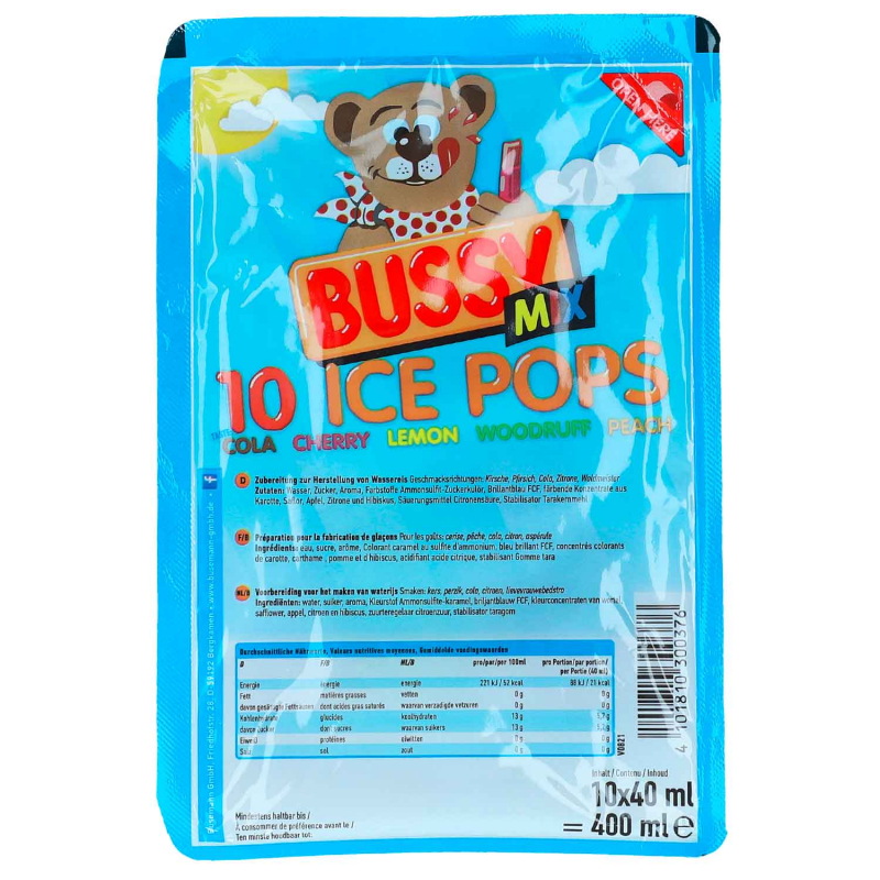  Bussy Ice Pops Mix 10x40ml 