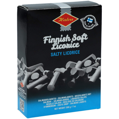  Halva Finnish Soft Licorice Salty 200g 