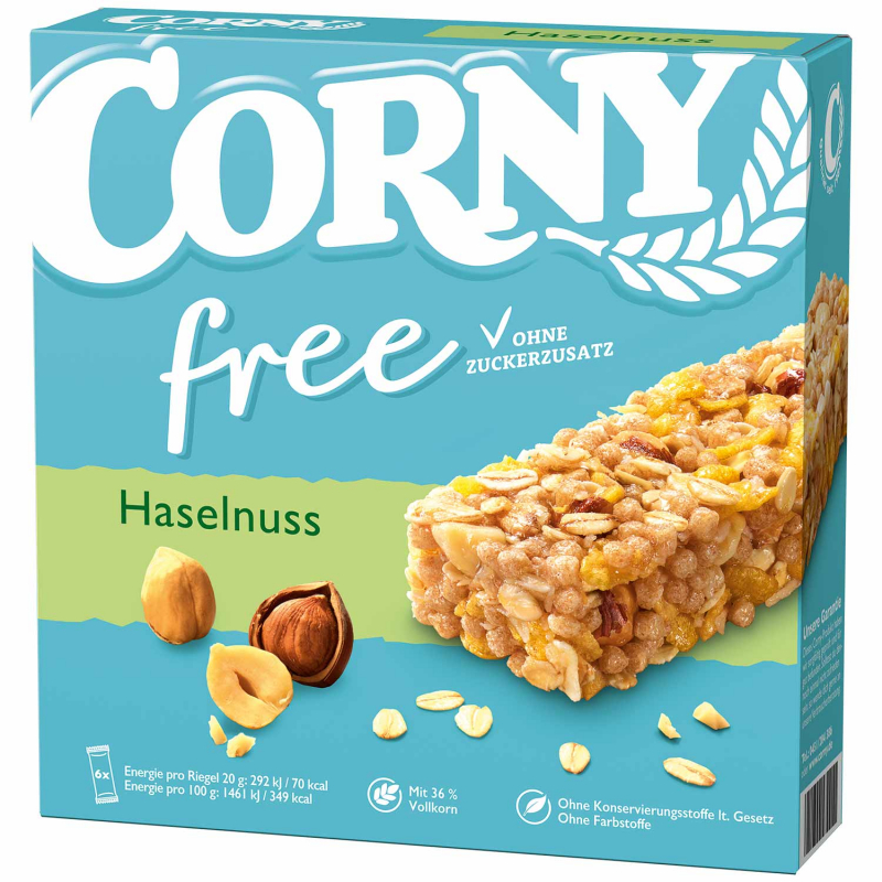  Corny free Haselnuss 6x20g 