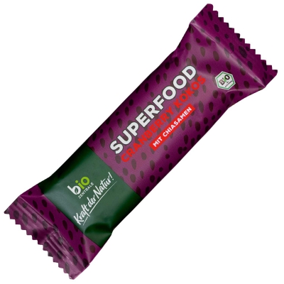  bio Zentrale Superfood Cranberry Kokos Riegel 40g 