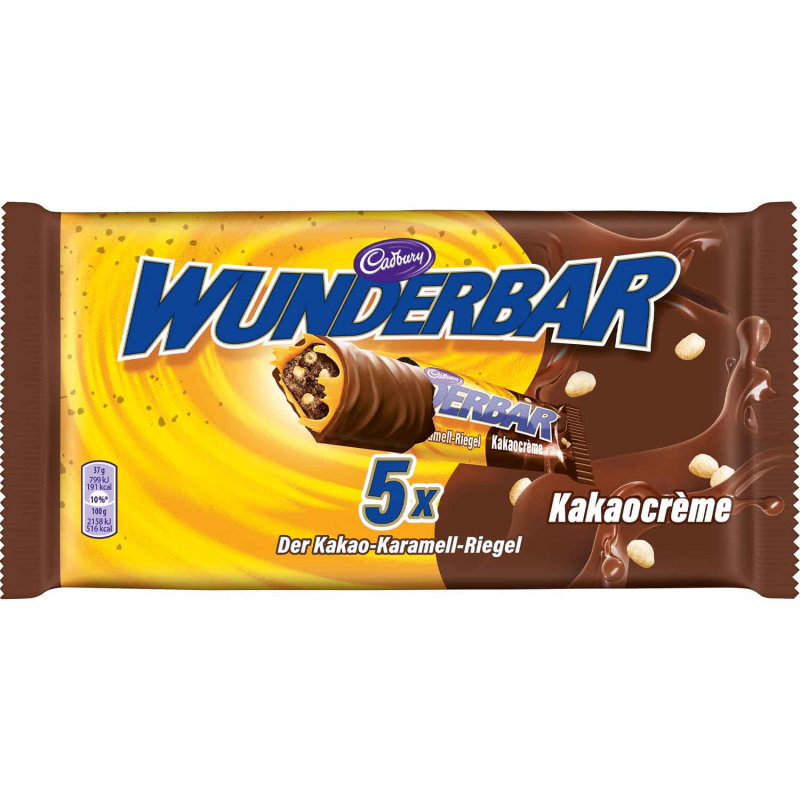  Cadbury Wunderbar Kakaocreme 5x37g 