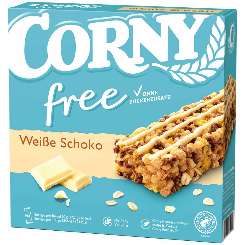  Corny free Weiße Schoko 6x20g 